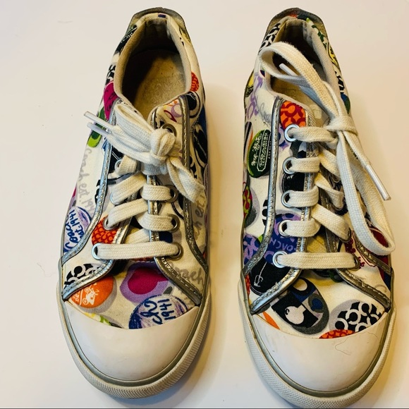 Coach Barrett Graphic Poppy Sneaker sz6 - Picture 6 of 13